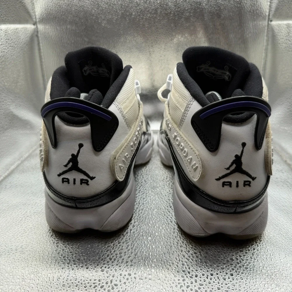 Size 8.5 Nike Air Jordan 6 Rings‎ White Black Dark Concord Mens Shoes 322992-104